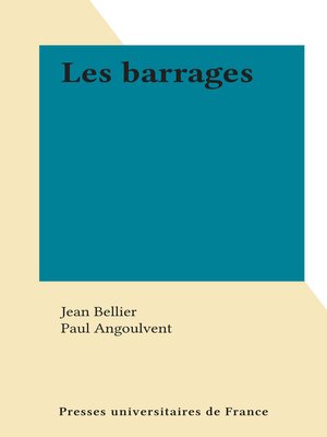 cover image of Les barrages